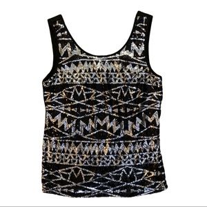 Robert Louis Aztec Tribal Sequin Sleeveles…